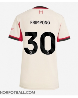 Billige Fotballdrakt Liverpool Jeremie Frimpong #30 Replika Bortedrakt Dame 2025-26 Kortermet Billige Fotballdrakt Liverpool Jeremie Frimpong #30 Replika Bortedrakt Dame 2025-26 Kortermet